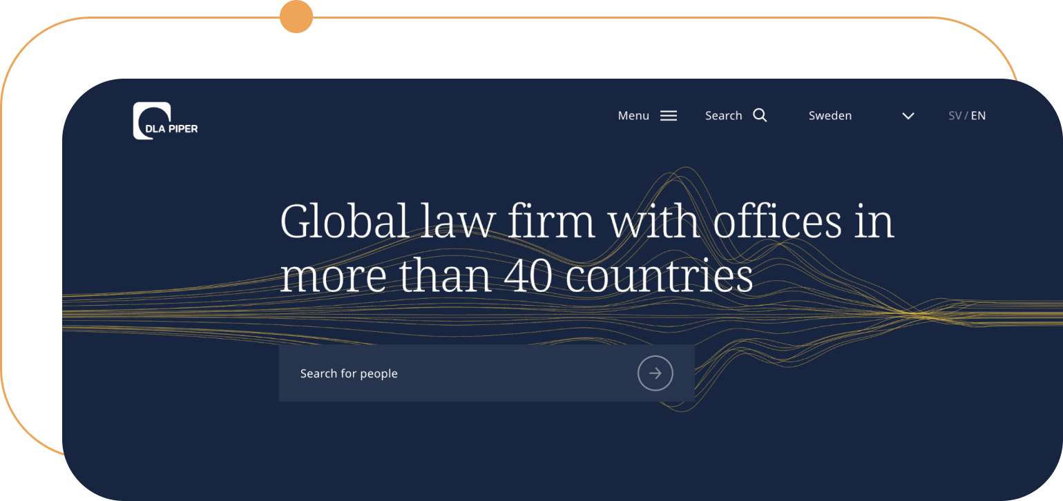 Screenshot of DLA Piper website
