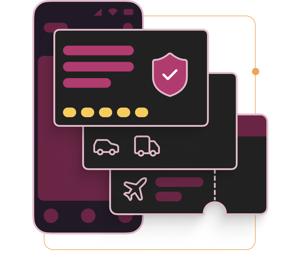 Illustration of verifiable credentials wallet in your phone