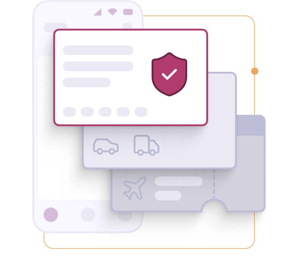 Illustration of verifiable credentials wallet in your phone