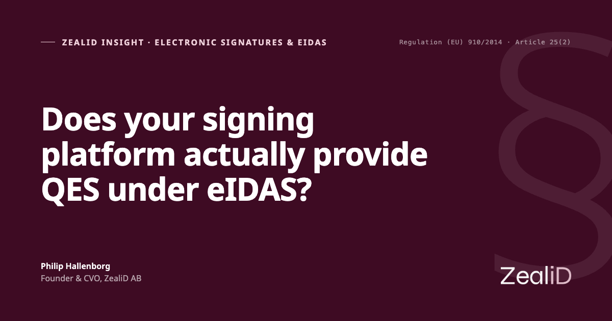 What Is a Qualified Electronic Signature, and Why Your Signing Platform Probably Does Not Provide One